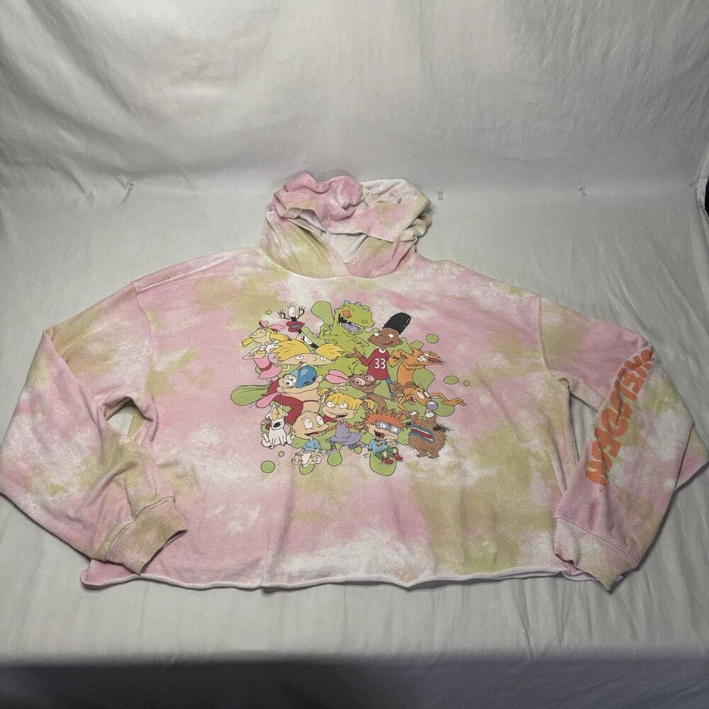 Nickelodeon Tie Dye Hoodie Cartoon Characters Women’s/unisex XL